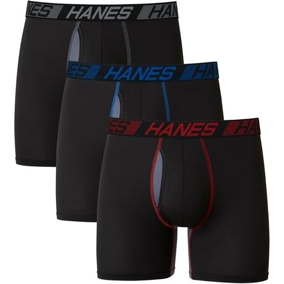 Hanes Regular Length Boxer Briefs Men's  2XL 44-46" X-Temp 3 Tagless - Picture 1 of 3